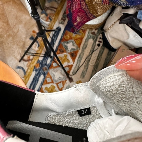 P448 Jack Platform SZ 37EU Pink & White‎ Leather Sneakers NWB - Picture 11 of 11